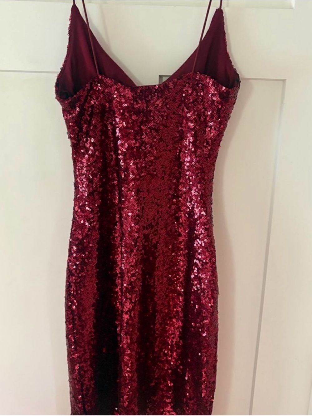 B Darlin Red Sequin Mini Dress - Picture 2 of 6